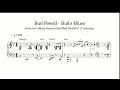 Bud Powell - Bud's Blues (1949, with Sonny Stitt) - Piano Transcription