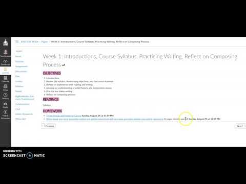 English 101 Usm Navigating Canvas