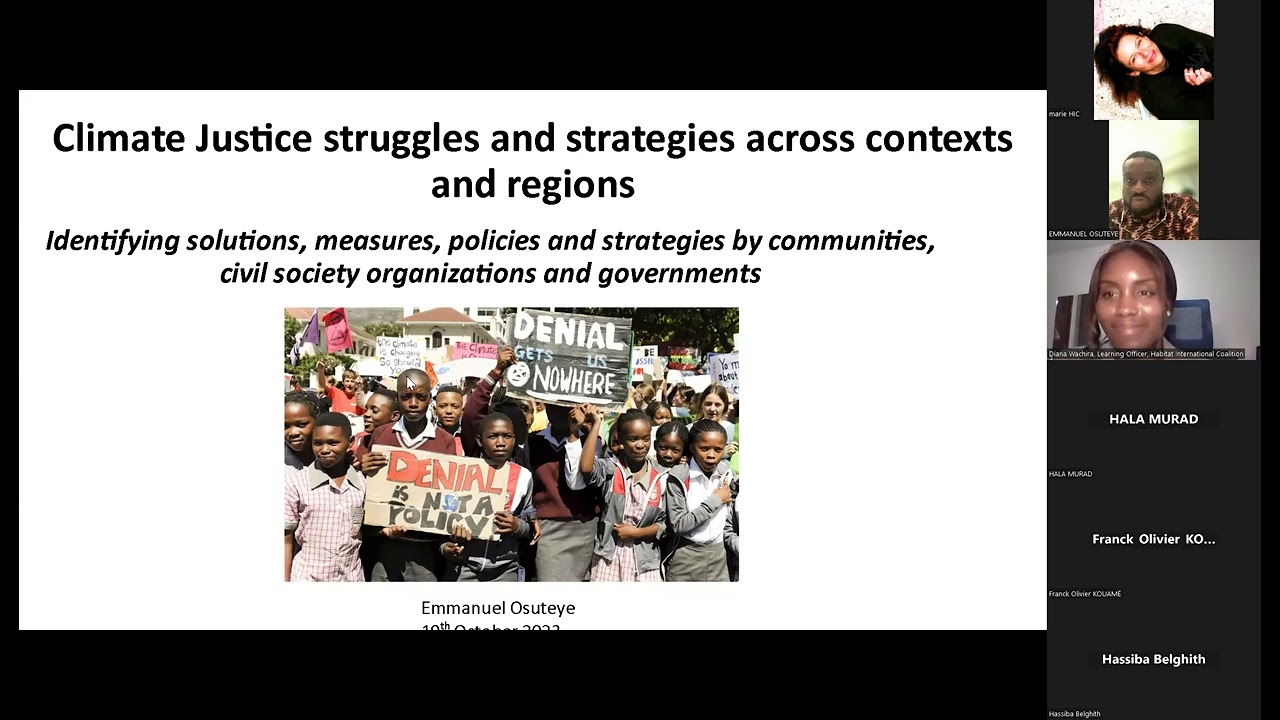 French(part 1) - Session 3 of the Co-learning space on Climate Justice