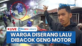 LIVE: Mencekam! Detik-detik Warga di Medan Diserang lalu Dibacok Geng Motor, Kepala Berdarah