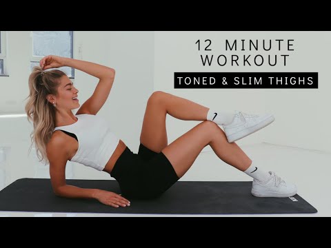 12 MINUTE LEG WORKOUT / TONED & SLIM THIGHS | Mary Braun