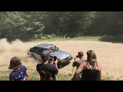 Mike White, Rally Ho, Saab 900 Rallycar @ concord pond New England Forest Rally 2018
