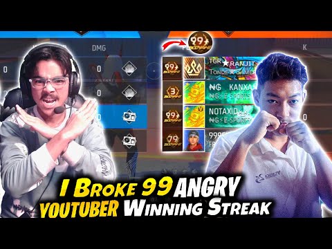 First Time Break 99 Winning Streak 😱Laka Gamer Vs Angry Youtuber 😡गुस्सा हो गया ||