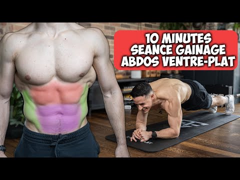 Séance gainage 10 minutes à la maison !! (abdos visible et ventre-plat)