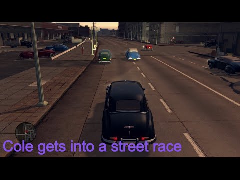 LA Noire Cole Phelps gets into a illegal street race