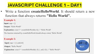 JavaScript Challenge 1 | Leetcode Challenge 1 | Learn Javascript #bharathedutech
