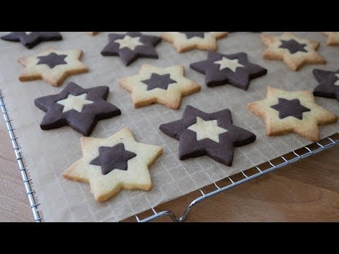 Schwarz Weiß Sterne Backen (Rezept) || Black & White Star Cookies (Recipe) || [ENG SUBS]