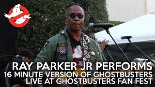Ray Parker Jr performs 16 minute long version of &#39;Ghostbusters&#39; live at Ghostbusters Fan Fest!