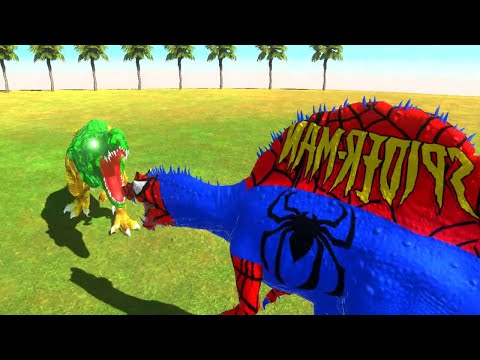 AQUAMAN T REX ISLAND DEATH RUN - Animal Revolt Battle Simulator