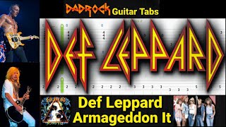 Armageddon It - Def Leppard - Guitar + Bass TABS Lesson