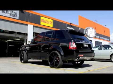 Range Rover custom rims 24 inch KMC Slide Black Wheels