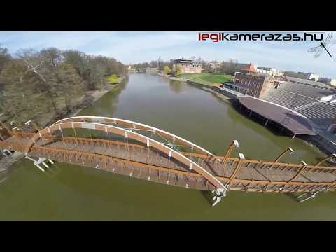 Szarvas városa madártávlatból.