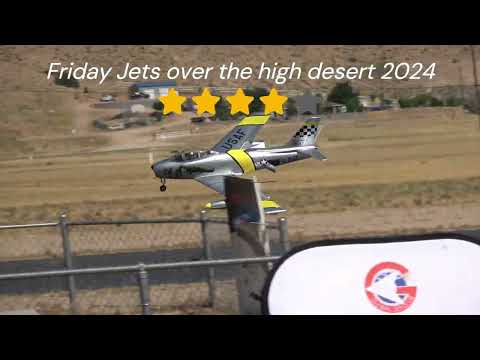 Global jet club 1/5 scale F-86 bad crosswind landing Friday Jets over the high desert 2024
