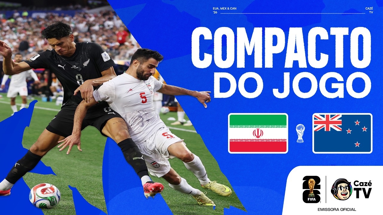SOBROU EMOÇÃO! IRÃ E NOVA ZELÂNDIA EMPATAM EM JOGÃO | COPA DO MUNDO FIFA™ 2026 | COMPACTO