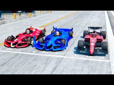 Ferrari F1 2022 vs Bugatti F1 Concept 2025 vs Ferrari F1 Concept 2025 at Monza GP