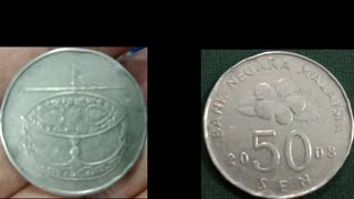 50 Sen Malaysia Coin Copper-nickel  50 Sen - Agong