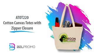 ATOT220 | Cotton Canvas Totes with Zipper Closure