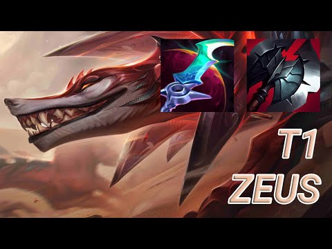 T1 Zeus Naafiri Top VS Riven | KR Challenger Patch 13.19
