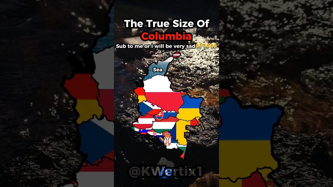 The True Size Of Colombia #mapping #map #geography #mapper
