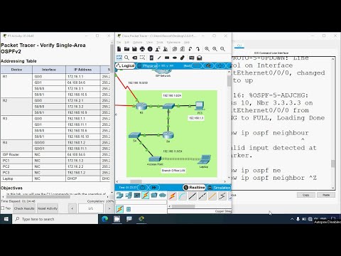 2.6.6 Packet Tracer - Verify Single-Area OSPFv2