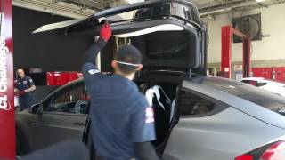 Tesla X at Costco Tire Center #1001
