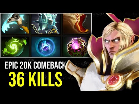 36 Kills Exort Facet Invoker! Epic 20K Net Worth Comeback in an Intense Game vs Mid Zeus | Dota 2.