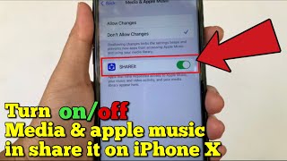 How to turn on or off media and apple music in shareit on iPhone X