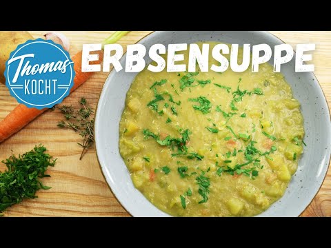 Erbsensuppe mit leckerem Gemüse