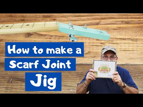 How to build a 3 string cigar box guitar - How to make a scarf joint jig.