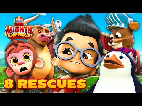 Monkeys, Bulls, and Penguins Oh My! 🙊 COMPILATION EPISODE 🙊 - Mighty Express Official