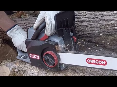 #282 Self Sharpening Chainsaw? The Oregon CS300 Chainsaw. Battery Powered. This I have to see!