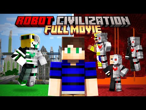 Minecraft but I survive in ROBOT CIVILIZATION [FULL MOVIE]