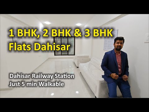 1bhk, 2bhk & 3bhk Flats in Dahisar East. Railway station 5 min walkable. Metro station 5 min walk.