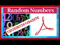 How To Generate Random Numbers In Adobe Form