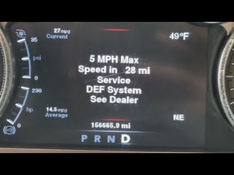 How to reset Ram Perform Service See Dealer Mile Countdown Speed limiter