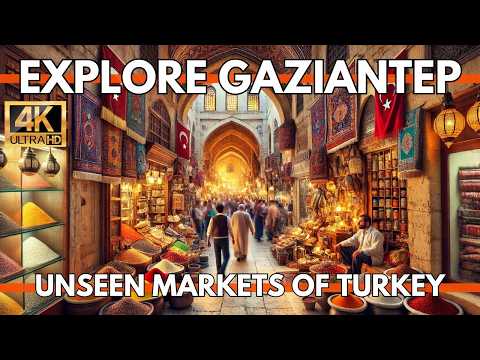 TURKEY GAZIANTEP BAZAAR,MARKETS,SHOPS,BEST PLACES TO VISIT 4K WALKING TOUR NOVEMBER 2024
