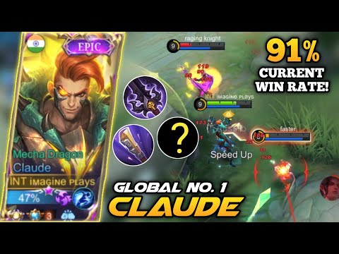 91% CURRENT WIN RATE! CLAUDE BEST BUILD 2022 | TOP GLOBAL CLAUDE GAMEPLAY |  MLBB