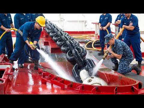 How US Aircraft Carrier Deal With Intruding Elements on Their Giant Anchors