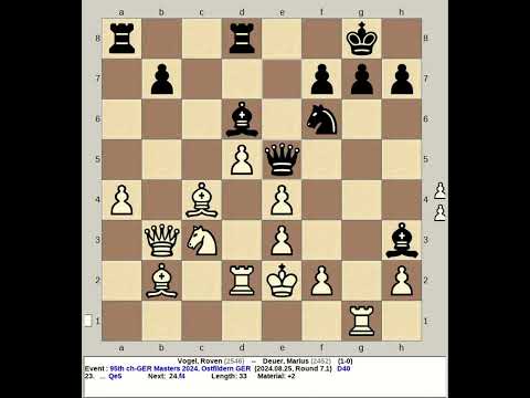 Vogel, Roven vs Deuer, Marius | 95th Germany Masters Chess 2024, Ostfildern