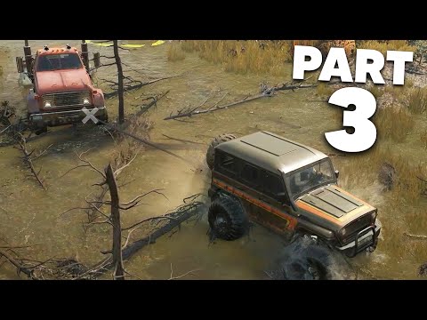 SNOWRUNNER Gameplay Walkthrough Part 3 - SAVING THE DROWNED HIGHWAY TRUCK