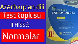 Dil  Nitq mədəniyyəti Normalar  Azərbaycan dili testtoplusu  toplusu 2ci hissə