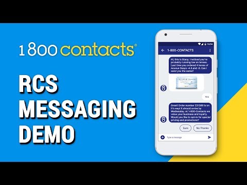 Mobile Marketing Campaign | 1-800 Contacts RCS Messaging Demo