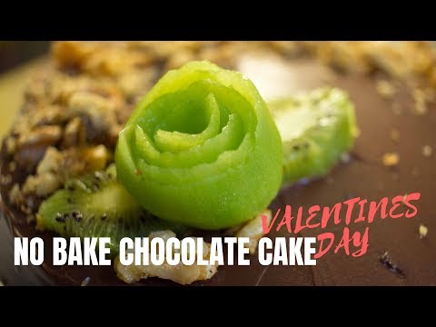 NO BAKE CHOCOLATE CAKE FOR VALENTINES DAY | no talk