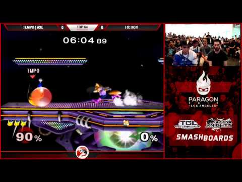 Paragon LA - Tempo | Axe (Pikachu) Vs. Fiction (Fox) SSBM - Smash Melee