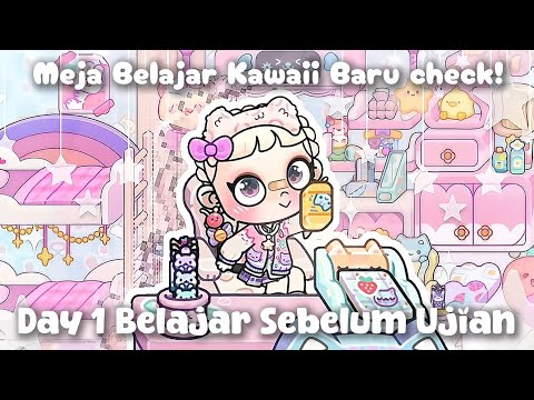 DAY 1 STUDYING BEFORE THE EXAM || STUDYING AT A NEW DESK😆💅🏻 || DramaAvatarWorld