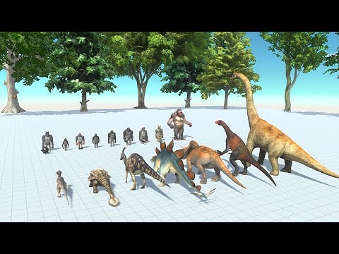 Mutant Primates VS Herbivore Dinosaurs - Animal Revolt Battle Simulator
