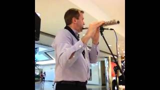 John Michalak saxophone, flute player, performing 