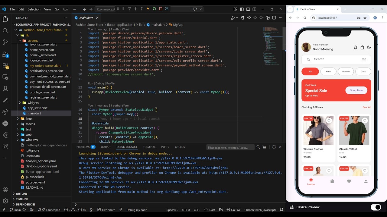 Ecommerce App- Fashion Store (Flutter-Laravel-Db)