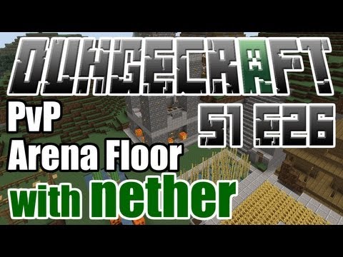 Tekkit: DungeCraft - PvP Arena Floor using Buildcraft Filler - S1 E26