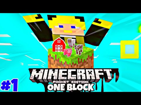MINECRAFT THE BEST START FOR ONE BLOCK SURVIVAL #1 Minecraft Pe 🔥 ONE BLOCK new Survival Series #1